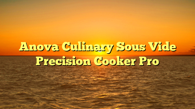 Anova Culinary Sous Vide Precision Cooker Pro